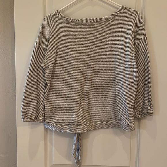 Gray and white striped top - Picture 2 of 3